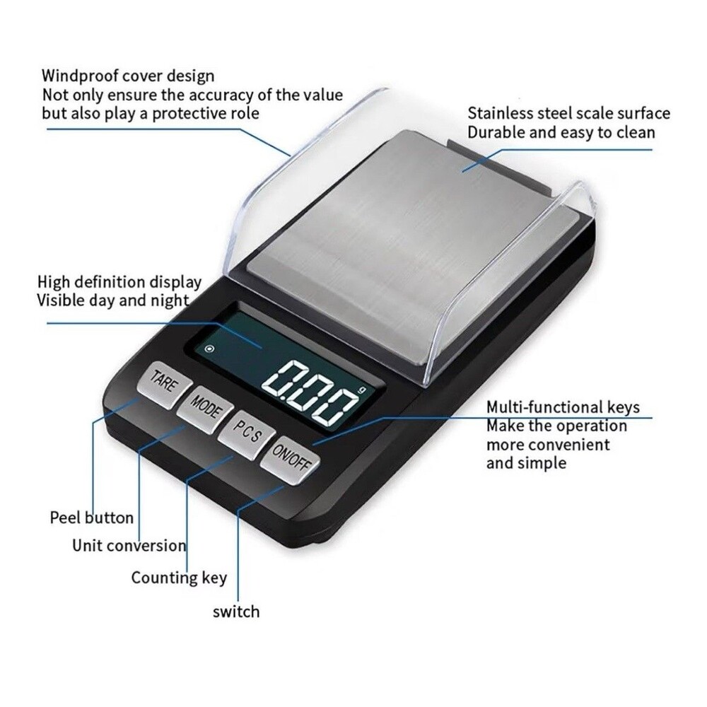 Mini Digital Pocket Scale CX-Series Scale 200g x 0.01g NEW - Picture 4 of 9